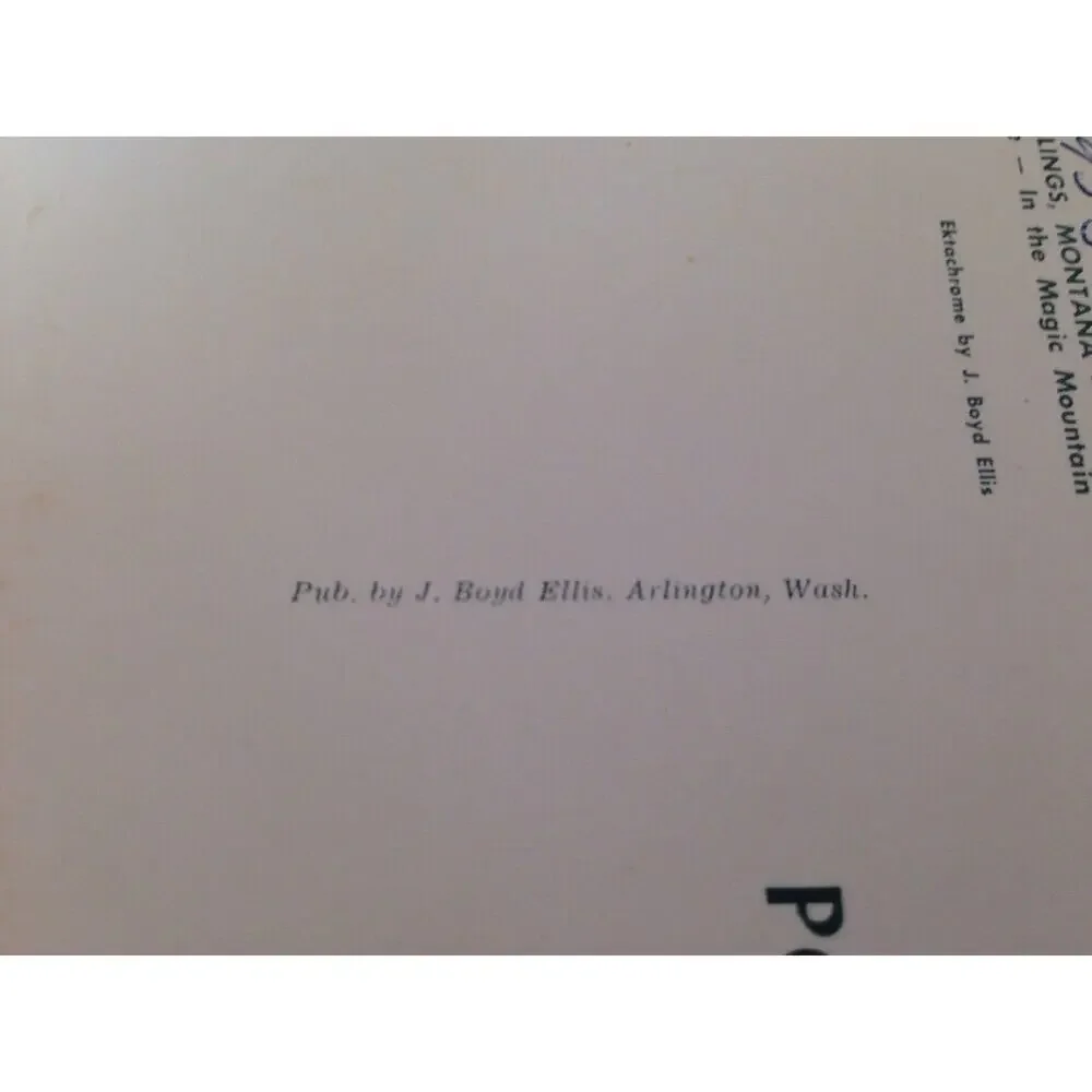 1955 Vintage Ellis Ektachrome First Ave North Billings MT Unposted Postcard